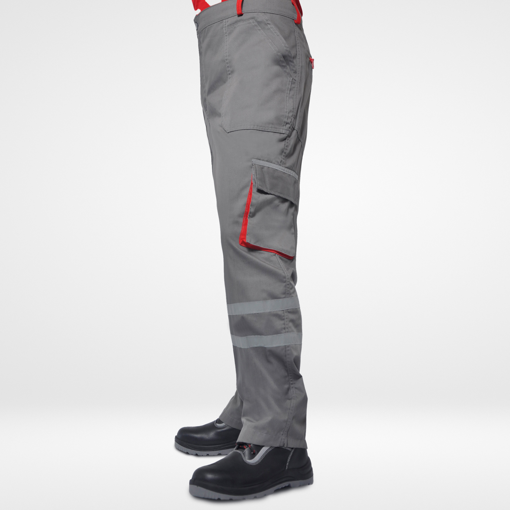 Gray work pants